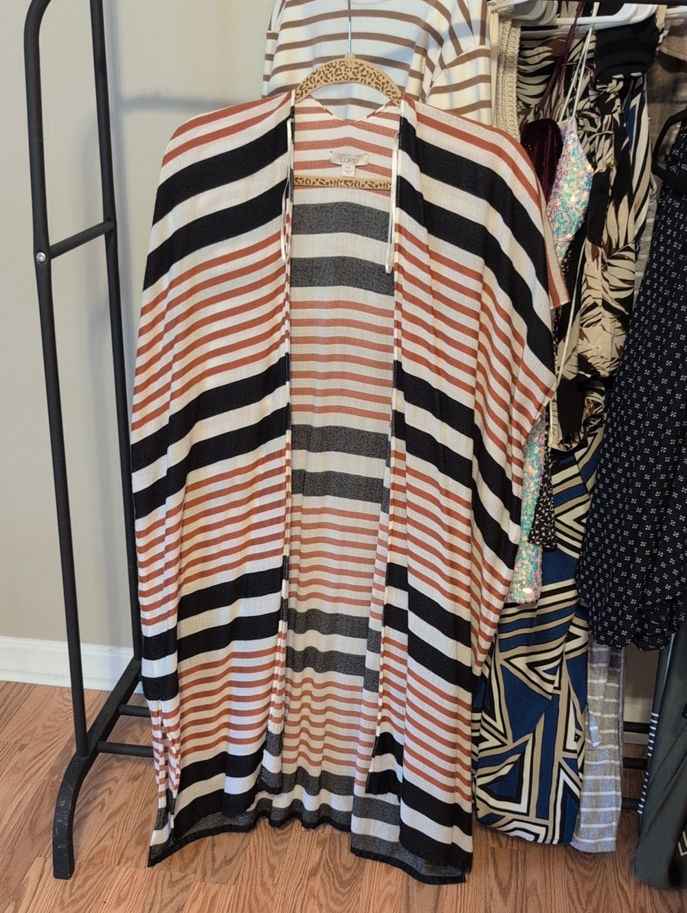 LOFT Striped KimonoSize M/L Like New